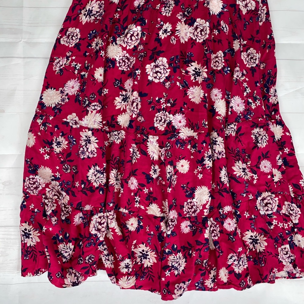 Torrid Pink Floral Short Sleeve Dress 2 - Picture 9 of 12